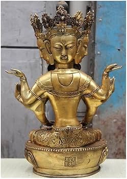 銅器 心経仏手観音 仏堂 茶台 書架 装飾品 工芸品 置物 Amazon｜極小仏 一葉観音 波台6.8cm（木製：ツゲ 金泥仕上）＿